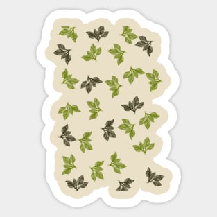 green flora leaf pattern Sticker